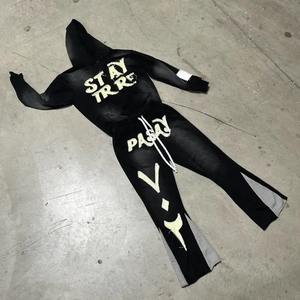 ชุดวอร์มผ้าฝ้าย 100% คุณภาพสูง ปักโลโก้ตามสั่ง แบบหนา ทรงขาบาน เหมาะสำหรับฤดูหนาว สำหรับผู้ชาย พร้อมกางเกงวอร์มและเสื้อฮู้ด - Product Image 4