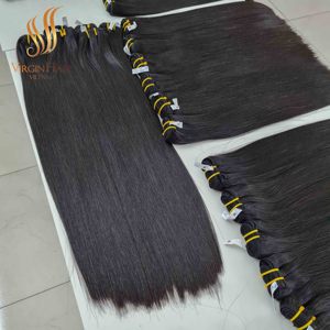Hot Sale 2025 Virgin Natural Silky Jerry Curl Machine Weft Remy Hair Extensions Unprocessed Raw Double Drawn Human Hair - Product Image 2