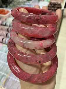 Conjunto de pulseras de resina azul océano, joyería de mano estilo calcedonia sintética redonda para mujer, decoración de moda para fiesta y boda - Product Image 2