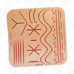 Demonstration Complete Suture Practice Kit Extra Large Ultra Pad Precut Wounds Handmade With Silicone <b>Rubber</b> for Teaching - Product Image 4