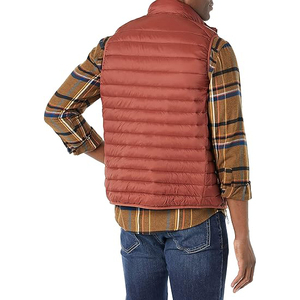 Puffer Vest <b>Men</b> Rust <b>Red</b> Quilted Body Warmer Sleeveless Windproof Insulated <b>Gilet</b> Wholesale - Product Image 5