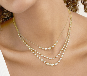 Wholesale Lab Grown Diamond Riviera Necklace Marquise & Round Diamond Tennis Necklace Dainty <b>Bridal</b> Jewelry Supplier OEM ODM - Product Image 5