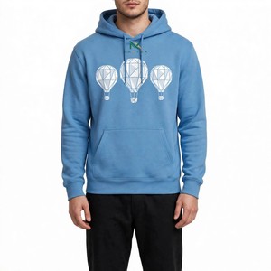 Sudadera con Capucha Unisex NEXTEX con Estampado de Globo Aerostático, Sudadera Blanca con Diseño Geométrico, Bolsillo Tipo Canguro y Cordón Ajustable - Product Image 1