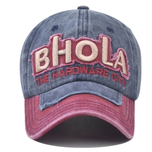 Color Matching Two Tone Sporty Twill <b>Baseball</b> <b>Caps</b> Vintage Distressed 6 Panel Construction Embroidered Alphabet Patch Trucker - Product Image 4