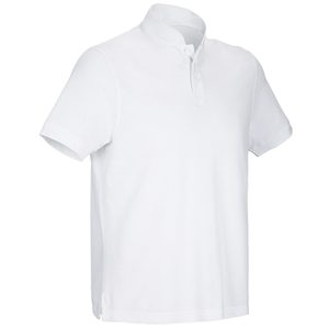 Chemise à manches courtes pour homme, couleur unie marron, style décontracté, coupe classique, boutons sur le devant, 100% polyester, service OEM - Product Image 4