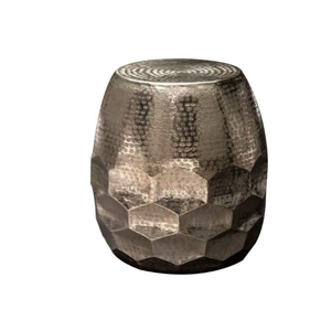 Antique Gold Hammered Metal Cylinder <b>Stool</b> Contemporary Home Furniture Handmade Living Room Decor <b>Stool</b> & Ottomans - Product Image 1