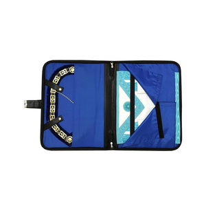 Master Mason Blue Lodge Leather Handmade Apron <b>Case</b> with Wool Embroidery Multiple Color Options Custom Storage - Product Image 2