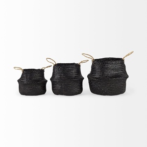 Venta al por mayor de hierbas marinas de planta de flor cestas de almacenamiento en casa organización del vientre canasta de precio más barato - Product Image 6