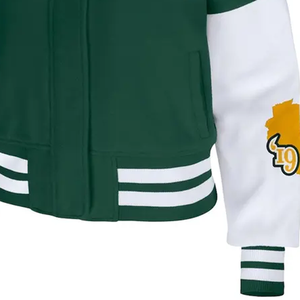 Veste de sport verte pour homme, 100% polyester, fermeture éclair, col montant, motif camouflage, à capuche, pour l'hiver - Product Image 4