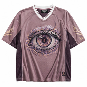 เสื้อเจอร์ซีย์กีฬาตาข่ายผู้ชายแบบสั่งทำ OEM ทรงโอเวอร์ไซส์ สไตล์ Y2K สตรีทแวร์ บาสเก็ตบอล ฟุตบอล พร้อมโลโก้สั่งทำ - Product Image 3