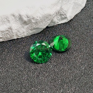 Esmeralda natural redonda facetada, corte brillante, verde medio, esmeralda suelta, varios tamaños, para joyería al por mayor - Product Image 3