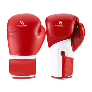 Gants de boxe en cuir de haute qualité, logo personnalisable, couleur au choix, sangle de poignet réglable pour l'entraînement et le sparring 2026 - Product Image 1