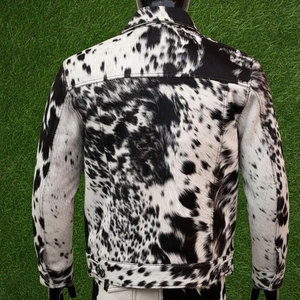 Chaquetas de cuero vacuno para hombre teñidas en color liso a precio de mayorista, servicio OEM/ODM para chaquetas de cuero vacuno para hombre - Product Image 2