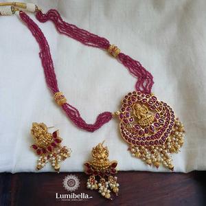 Fashion Jewelry Sets Crystal <b>Ruby</b> Beads <b>Necklace</b> - Product Image 3