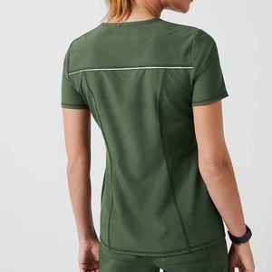 Uniformes Médicos Unisex de Tela Twill Transpirable de Secado Rápido, Uniformes de Enfermería, Conjuntos de Uniformes de Clínica de Manga Corta - Product Image 4