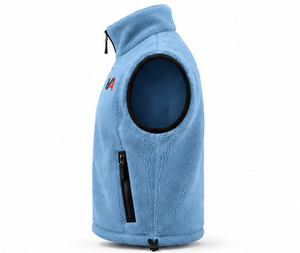 Top Selling <b>Men's</b> Sherpa Fleece <b>Vest</b> Light Blue High Pile Stand Collar Sleeveless Jacket <b>Thermal</b> Outdoor Waistcoat OEM - Product Image 4