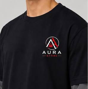 Camiseta de manga larga personalizada de algodón negro 100% de alto gramaje para hombre, estilo urbano, estampada, transpirable, estilo primavera - Product Image 4