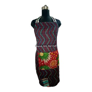 Vintage Handmade Kantha Patchwork Sari <b>Apron</b> Cooking <b>Apron</b> Women With Pockets Stylish Kitchen For <b>Men</b> And Women Assorted <b>Apron</b> - Product Image 1