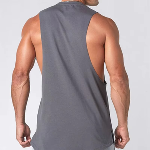 Débardeur en tricot uni sans manches pour homme, col rond, grande taille, décontracté, 100% coton - Product Image 4