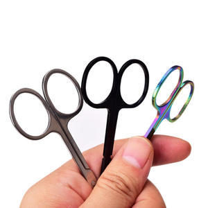 Small Stainless Steel Beauty Hair Scissors Eyelashes Nose Hair Eyebrow Trimming Eyelash <b>Extensions</b> Scissors ANAAIF - Product Image 3