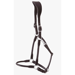 Premium Quality Genuine Leather Horse Equipment Custom Logo Rolled Anatomic Leather Head Collar Halter Adjustable <b>Equestrian</b> - Product Image 1