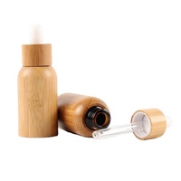 Avoir en stock Pipettes en verre ambré bambou flacon compte-gouttes 10ml 30ml 50ml flacon d'huile essentielle en verre avec couvercle compte-gouttes