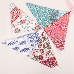 Pañuelo/bandana ecológico de primera calidad, accesorio de moda con estampado a bloques de primera calidad. - Product Image 3