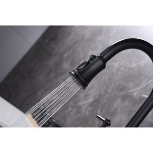 Rubinetto da cucina a ponte con doccetta estraibile e finitura satinata per lavelli da cucina - Product Image 5