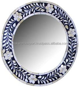 Modern Design Wall <b>Mirror</b> Frame Resin Inlay Decorative <b>Wooden</b> & Resin <b>Mirror</b> Frame Stylish for Home Decor By Falak World Export - Product Image 1
