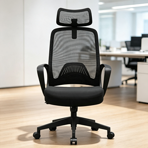 เก้าอี้สำนักงานตาข่ายเออร์โกโนมิกส์ทันสมัย AY Office System รุ่น EH-A/B 911 ปรับความสูงได้ พนักพิงศีรษะในตัว ที่วางแขนแบบตายตัว โครงเหล็ก - Product Image 1
