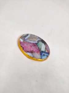 Fancy Luxury Eco-Friendly <b>Round</b> Agate <b>Placemat</b> Customized Color Stone Kitchen Table Decor - Product Image 6