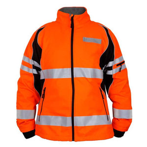 Men's High Visibility Class 3 Waterproof Polyester Rip-Stop Work Jacket Reflective <b>Strips</b> Zipper Closure CE Certified Needle - Product Image 5