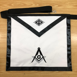 Masonic French Regalia Master Mason Machine Embroidered Custom Made High Quality Freemason Apron Masonic French Regalia - Product Image 1