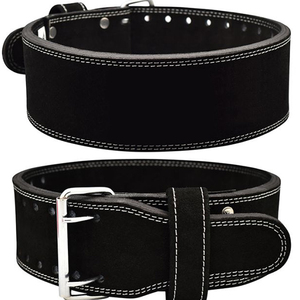 Cinturón de Soporte Lumbar de Cuero con Hebilla Metálica para Levantamiento de Pesas, Entrenamiento de Fisicoculturismo, Antideslizante, Transpirable y Seguro - Product Image 1