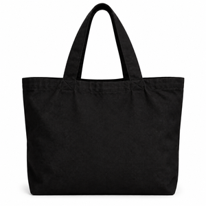 Sac fourre-tout Good People Good Planet en coton noir imprimé, sac de courses écologique - Product Image 3