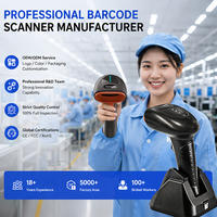 Escáner de Código de Barras Inalámbrico Bluetooth 2D, Lector de Códigos QR USB 2.4G, Escáner Portátil para Punto de Venta e Inventario