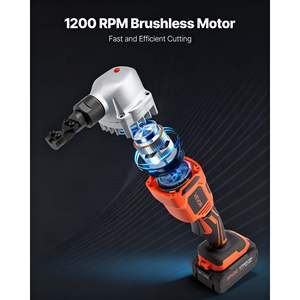 18V Cordless Metal <b>Nibbler</b> 4000 MAh Battery 1200 RPM Brushless Motor Electric Cutter for Stainless Steel Aluminum Copper Sheet - Product Image 2