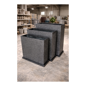 Ensemble de jardinières rectangulaires à plusieurs niveaux en fibre de verre, prêtes à être expédiées, pour hôtel, jardin, terrasse et aménagement paysager - Product Image 1