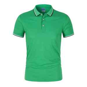 เสื้อยืดพรีเมียมเนื้อหนา 100% โพลีเอสเตอร์ หลายสีให้เลือก เสื้อโปโลแขนสั้น คอปก เสื้อยืดผู้ชาย - Product Image 1