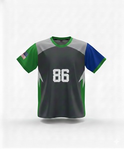 เสื้อยืดคอกลมแขนสั้นสไตล์สปอร์ตสำหรับผู้ชาย พิมพ์ลายหมายเลข 86 และธงชาติอเมริกา แห้งเร็ว ระบายอากาศได้ดี ผ้าฝ้าย 100% ทรงปกติ - Product Image 6