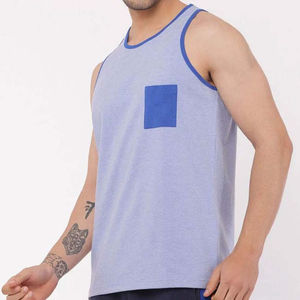 High Street Casual Style <b>Men's</b> Breathable Polyester Cotton Design Tank Tops <b>Singlets</b> <b>for</b> Sports Casual Gym Fitness Solid Color - Product Image 3