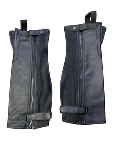 Premium Genuine Leather Horse Riding <b>Half</b> <b>Chaps</b> English Style Equestrian <b>Chaps</b> for Men Custom Color OEM - Product Image 4