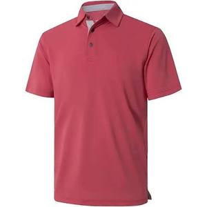 Men's Golf Collar Casual <b>Half</b> Sleeve Solid Breathable Front Logo 100% Cotton Knitted Fabric <b>Button</b> for <b>Shirt</b> - Product Image 1