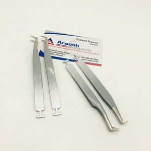Pince à cils en acier inoxydable argenté conçue sur mesure en gros outil d'extension de pointe durable de haute qualité - Product Image 3