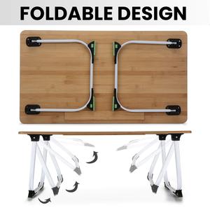 Table de lit pliable pour ordinateur portable avec pieds en métal, bureau portable pour le travail, les études, la lecture, le petit-déjeuner et le télétravail - Product Image 5