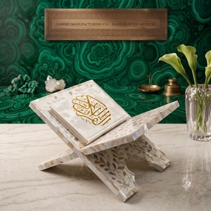 Porte-livres en bois réglables style Art Déco pour la décoration intérieure Ramadan - Product Image 4