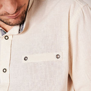 Wholesale Lederhosen Bavarian <b>Shirt</b> for Men Flannel Fabric 100% Cotton Quick Dry Breathable - Product Image 3
