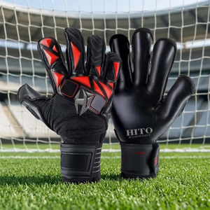 Meilleurs gants de gardien de but de football rouges taille 4 5 6 – Nouveauté du meilleur fournisseur avec logo personnalisé – Gants de gardien de but pour attraper le ballon - Product Image 3