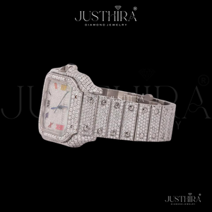 Reloj de Cuarzo con Diamantes Moissanite de Excelente Calidad para Hombre, Correa de Acero Premium, Reloj de Pulsera para Negocios, Suministro Disponible en Todo el Mundo - Product Image 2