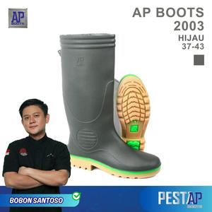 รองเท้านิรภัย AP Boots 2003 Hijau TRICOLOUR-รองเท้าบูทป้องกันน้ำทำจากยาง PVC ทนทานสูง - Product Image 1